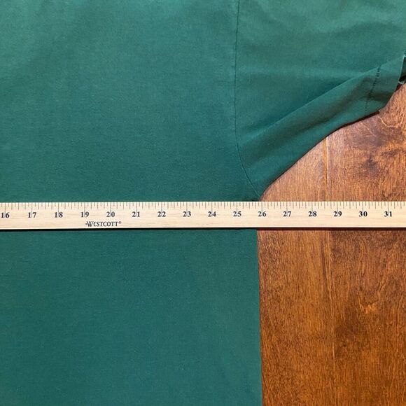Hanes Vintage 90s Zannes Uniforms Hunter Green Basic T-Shirt Men's XXL - Picture 7 of 8